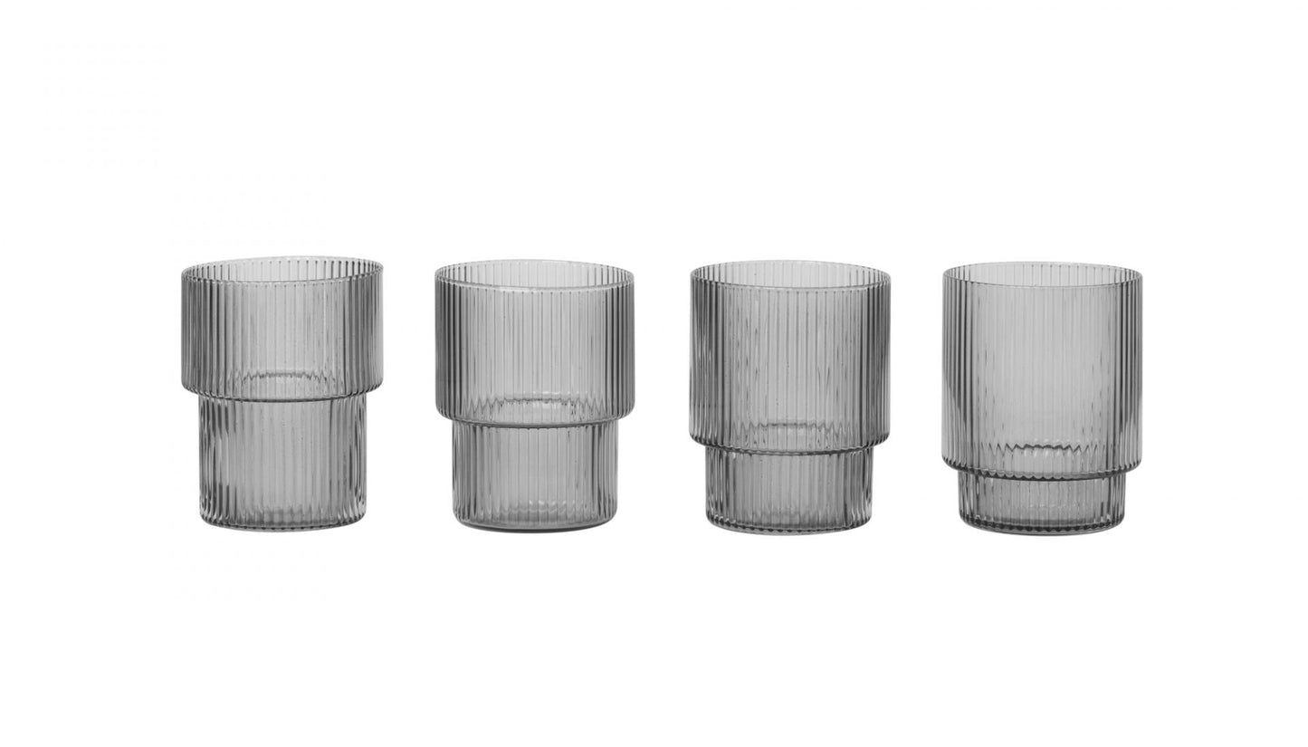 Ribbed Water Glasses (set of 6)